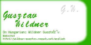 gusztav wildner business card